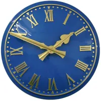 Northwich Outdoor Clock Service blue dial